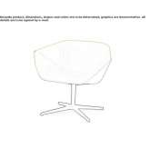 Fabric swivel armchair with 4-star base and armrests Kruhlyk