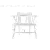 Solid wood armchair with armrests Evanston