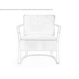 Leather armchair with armrests Leezdorf