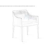 Leather armchair with armrests Tonala