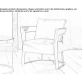 Fabric armchair with armrests Heist