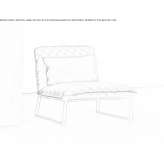 Upholstered armchair based on a sled Aldeno