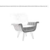 Fabric armchair with armrests Abrucena