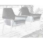 Fabric armchair Menands