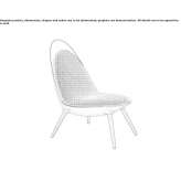 Armchair upholstered with fiberglass Berzasca