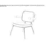 Fabric armchair with armrests Armamar