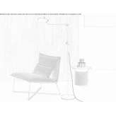 Fabric armchair Leuth