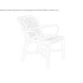 Rattan armchair with armrests Anduze