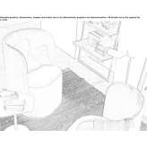 Fabric armchair Carpinet