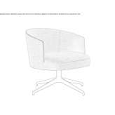 Fabric swivel armchair Zelesice