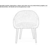 Fabric upholstered armchair with armrests Trelew