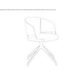 Swivel armchair, leather, with armrests Buique