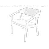 Oak armchair with integrated cushion Boedo