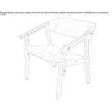 Ash armchair with armrests Boedo