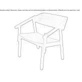 Wooden armchair with armrests Boedo