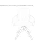 Swivel chair on trestles Louros