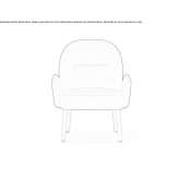 Fabric armchair with armrests Islandia
