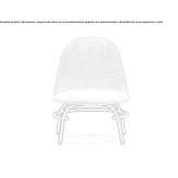 Fabric armchair Tebar