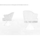 Fabric armchair with armrests Timoteo