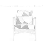 Fabric armchair with armrests Tavaux