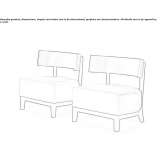 Leather upholstered armchair Ninfield