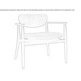 Fabric armchair with armrests Snaith