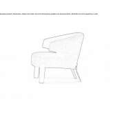 Fabric armchair with armrests Snug
