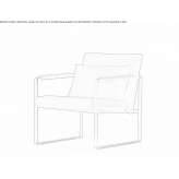 A sled-based armchair with armrests Colares