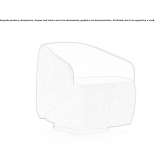 Swivel fabric chair with armrests Meano