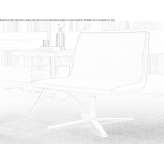 Swivel leather chair with 4-star base Piru