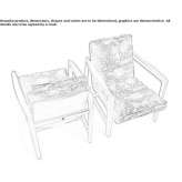 Fabric armchair with armrests Corpus