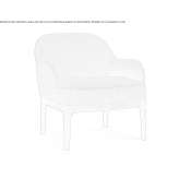 Fabric armchair with armrests Butel