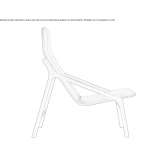 Upholstered armchair made of solid wood with high backrest Norco