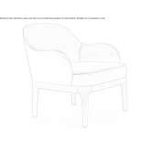 Leather armchair with armrests Butel