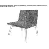 Fabric armchair Piru