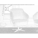 Textile armchair with armrests and 4-star base Auggen