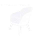Fabric armchair with armrests Auggen