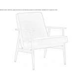 Chenille armchair with armrests Tremont
