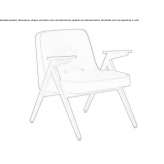 Upholstered armchair with armrests Kuurne