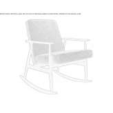 Fabric rocking chair with armrests Tremont