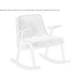 Fabric rocking chair with armrests Labiszyn