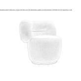 Fabric armchair with armrests Temoac