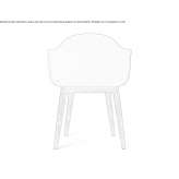 Upholstered wooden armchair with armrests Gien