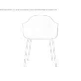 Steel armchair with armrests Gien