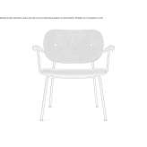 Upholstered armchair with armrests Lienen