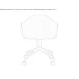 Upholstered armchair with armrests on wheels Zavrc