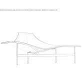 Leather chaise longue Saanen