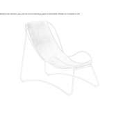 Chaise longue in tanned leather and steel Hullo