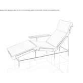 Leather chaise longue Gardanne