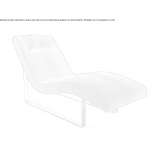 Chaise longue upholstered in leather Atecax